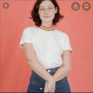 Big Bud Press Rainbow mock neck top